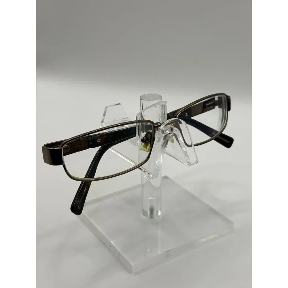Hugo Boss Semi Rimless Eyeglasses Frames Brown Tortoise Rectangular Optical